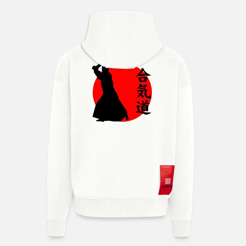 Aïkido - Veste à capuche bio épaisse oversize fabriqué en UE - OFF WHITE