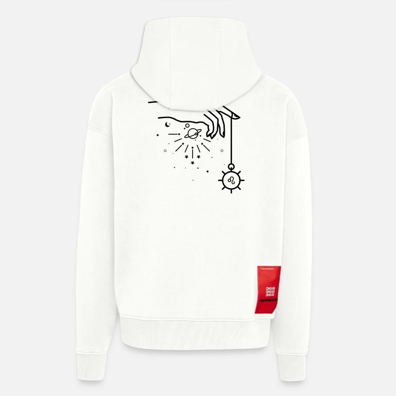 Midnight Dot Minimalist Tee - Zip Hoodie - made by SPREAD - OFF WHITE
