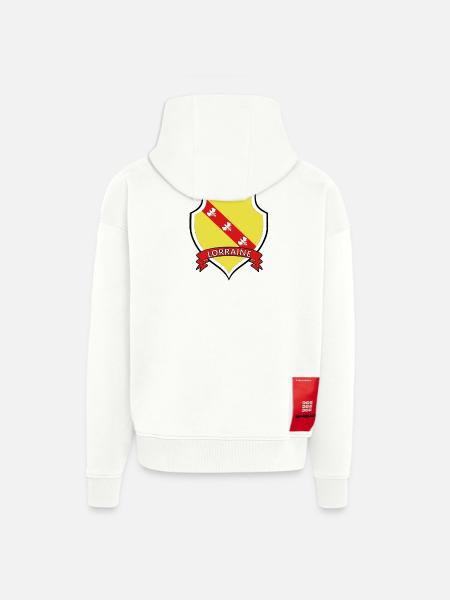 Lorraine - Veste à capuche bio épaisse oversize fabriqué en UE - OFF WHITE