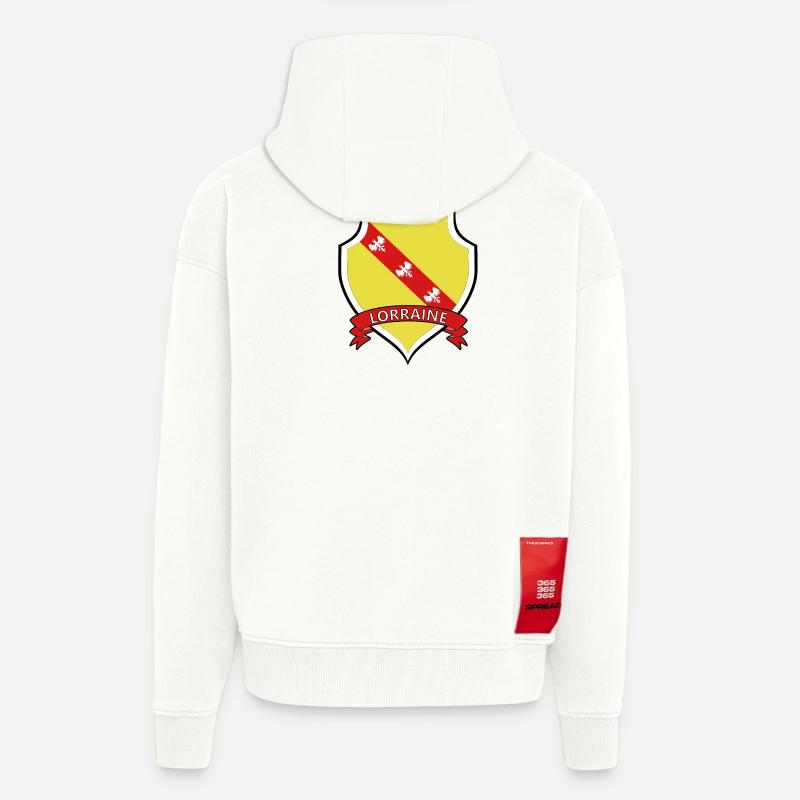 Lorraine - Veste à capuche bio épaisse oversize fabriqué en UE - OFF WHITE