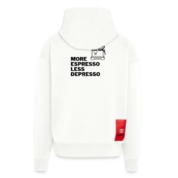 MORE ESPRESSO LESS DEPRESSO - Zip Hoodie - made by SPREAD - OFF WHITE - Hinten