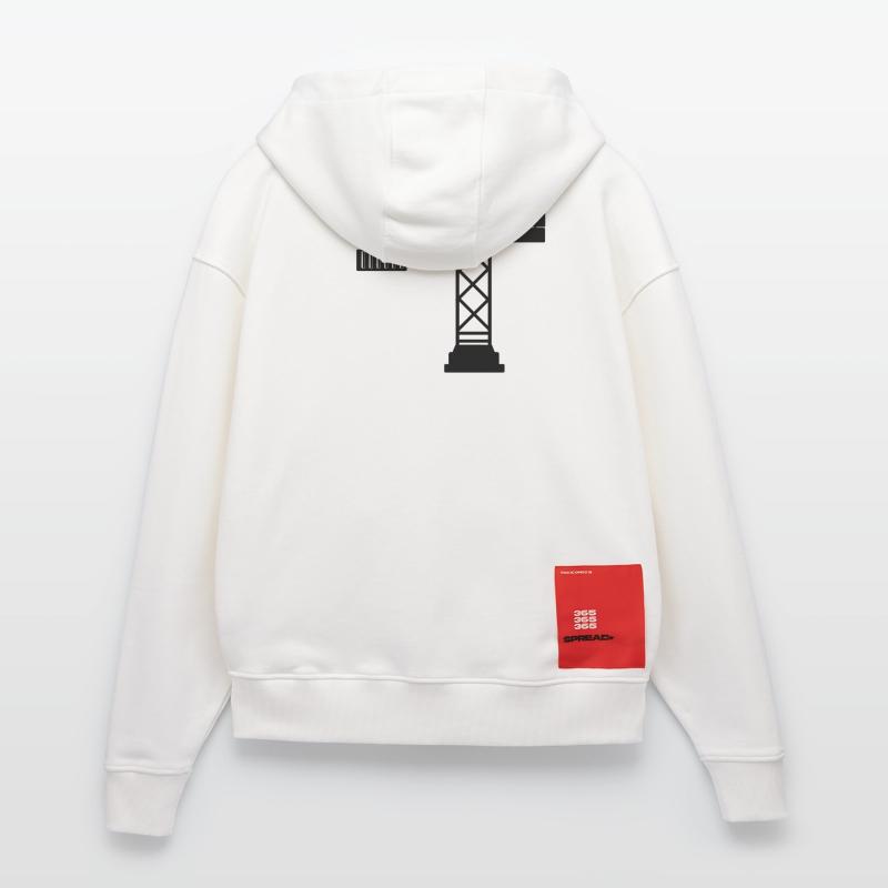 Kran mit Seecontainer Zip Hoodie - made by SPREAD