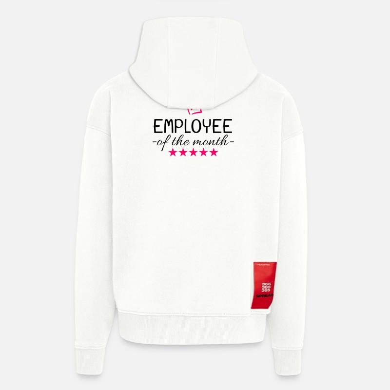 Cadeau de l’employé du mois - Veste à capuche bio épaisse oversize fabriqué en UE - OFF WHITE