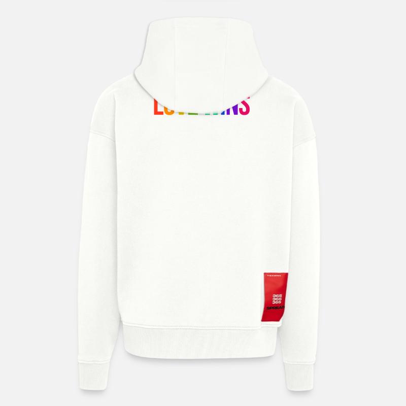 Rainbow Lgbt Equality Statement Pride - Zip Hoodie - made by SPREAD - OFF WHITE