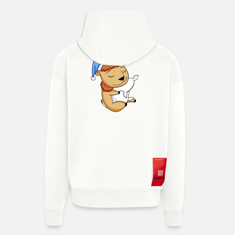Bison - Veste à capuche bio épaisse oversize fabriqué en UE - OFF WHITE