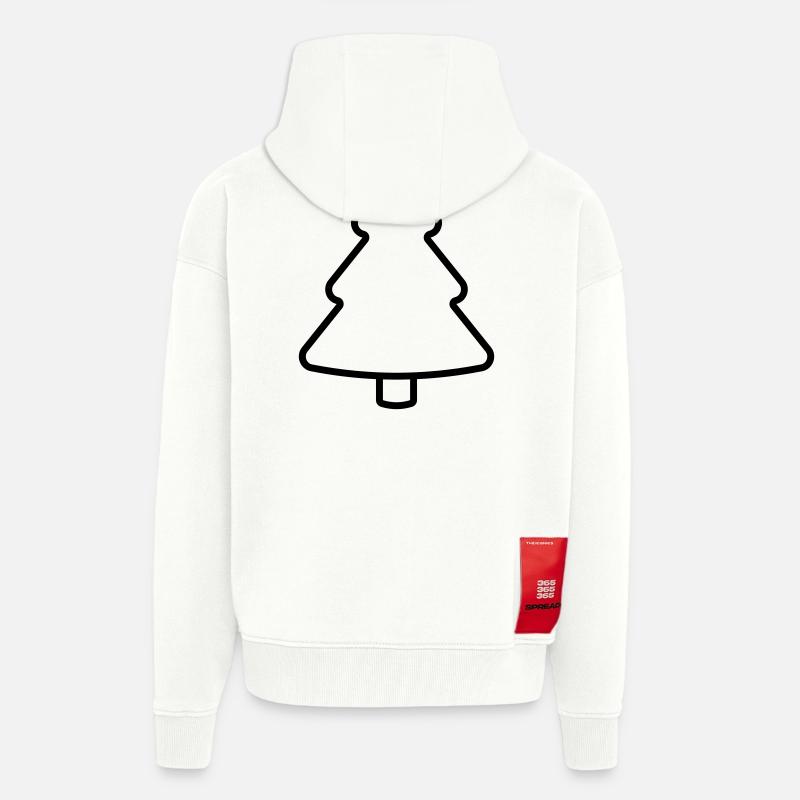 Tannenbaum Icon Weihnachtsbaum Kontur - Zip Hoodie - made by SPREAD - OFF WHITE