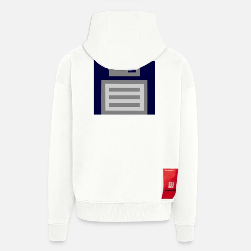 Disquette - Veste à capuche bio épaisse oversize fabriqué en UE - OFF WHITE