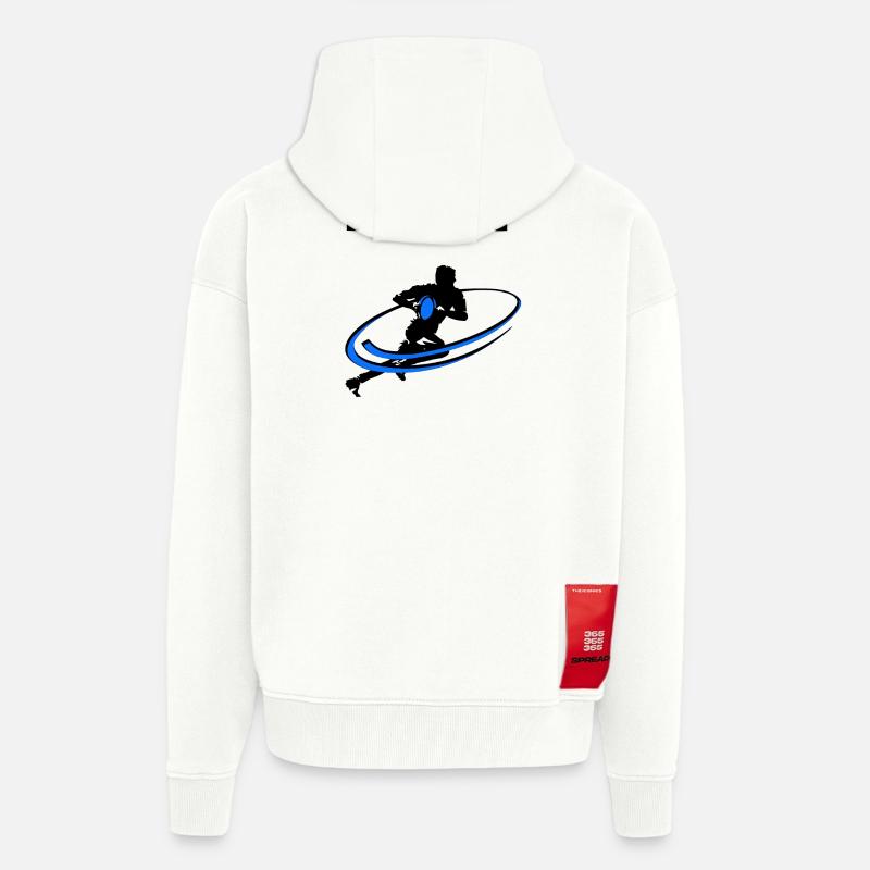 Rugby - Zip Hoodie - made by SPREAD - OFF WHITE