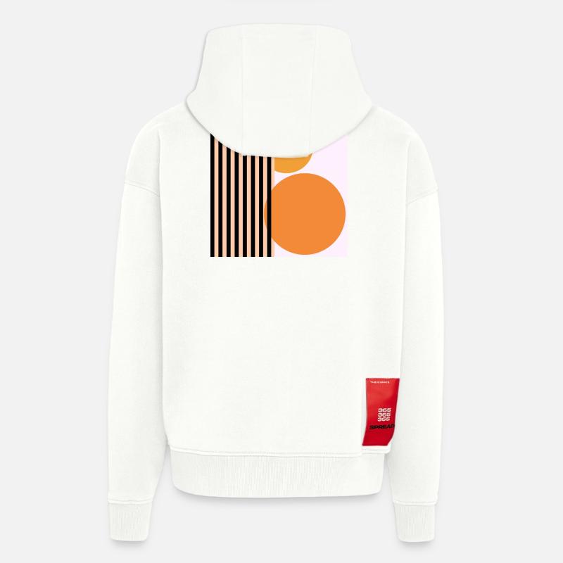 RETRO GEOMETRY - ABSTRACT ART - Zip Hoodie - made by SPREAD - OFF WHITE
