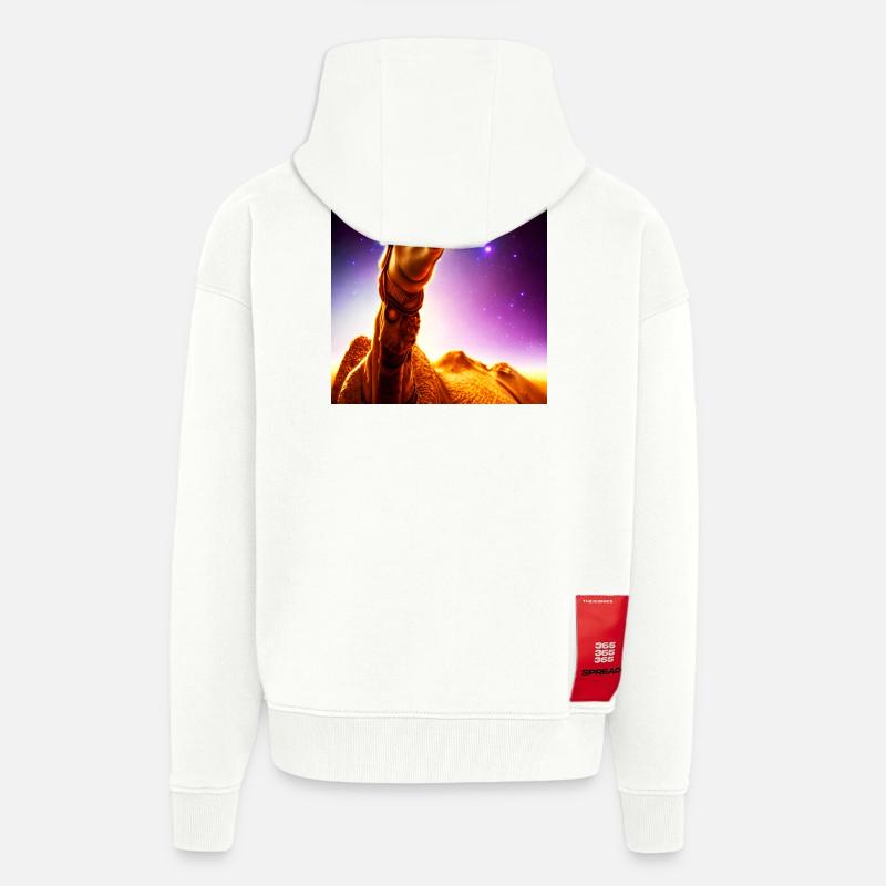 Dromedar Kamel - Wüstenschiff - Zip Hoodie - made by SPREAD - OFF WHITE