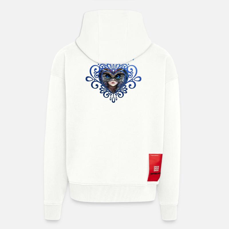 Eulenmädchen der Waldverteidiger - Zip Hoodie - made by SPREAD - OFF WHITE