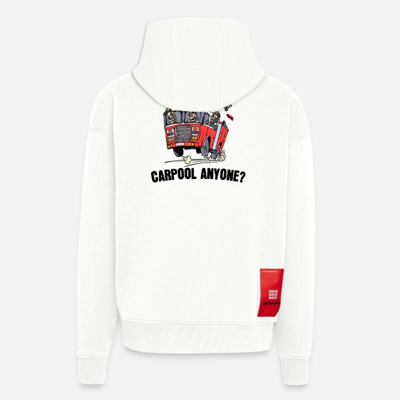 Berufsfeuerwehr Feuerwehr Statement Feuerwehrauto - Zip Hoodie - made by SPREAD - OFF WHITE