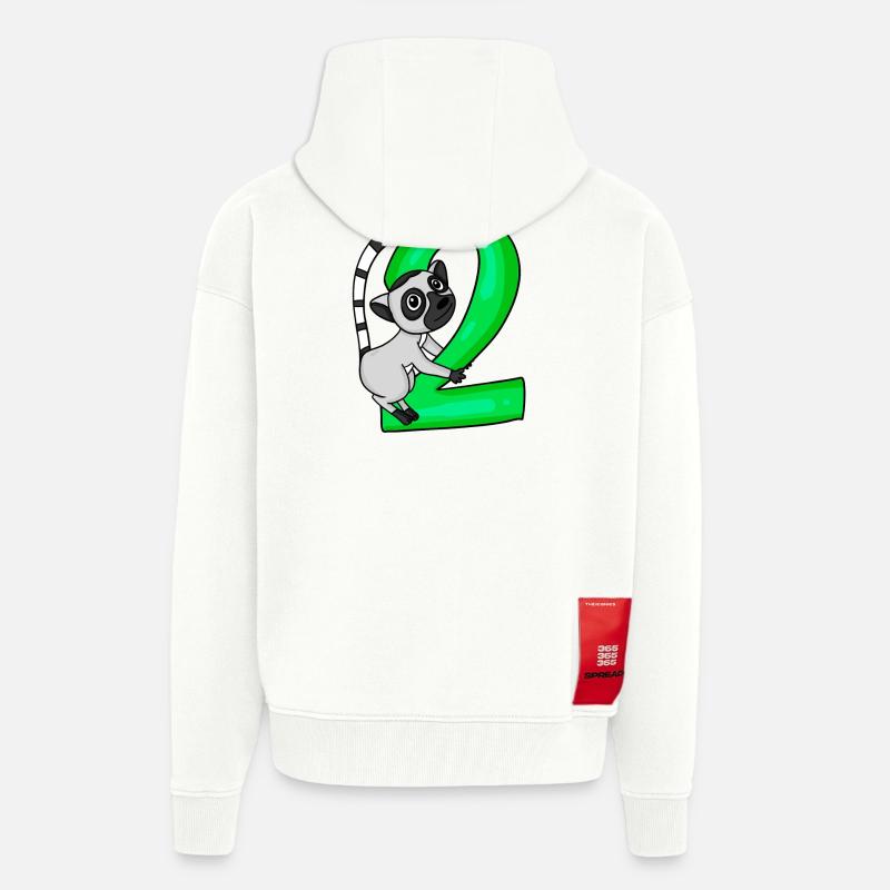 2 ans - Veste à capuche bio épaisse oversize fabriqué en UE - OFF WHITE
