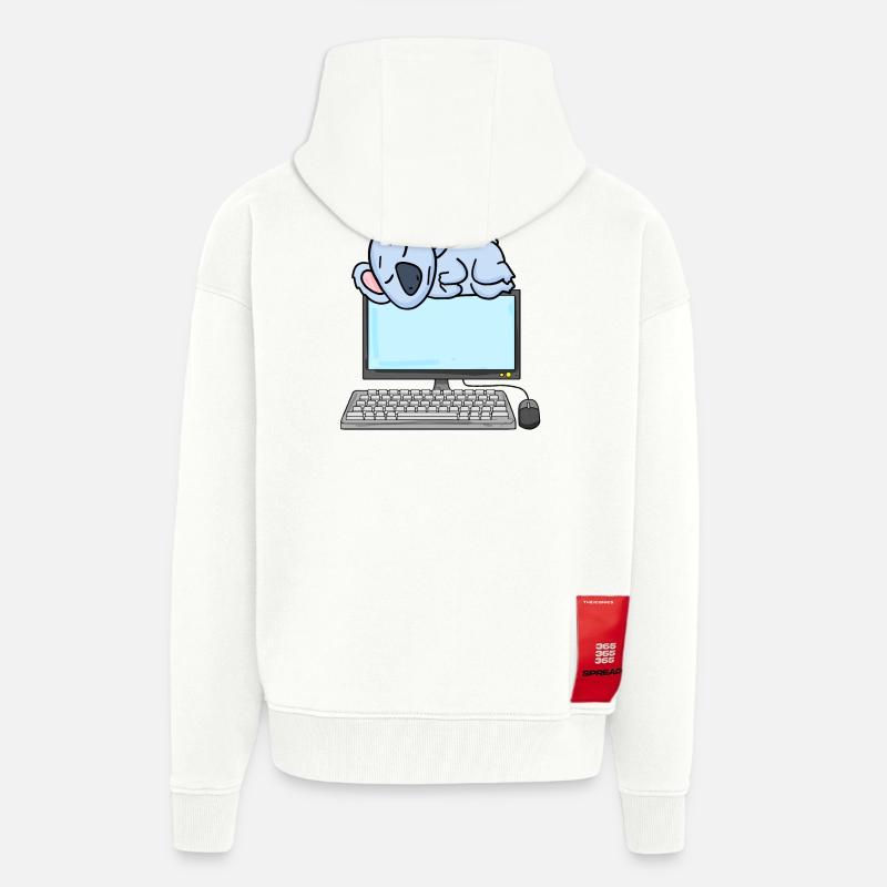 Koala Computer Nerd Programmer Gift - Zip Hoodie - made by SPREAD - OFF WHITE