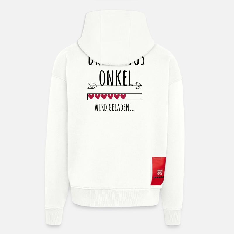 werdender Drillingsonkel Schwangerschaft Drillinge - Zip Hoodie - made by SPREAD - OFF WHITE