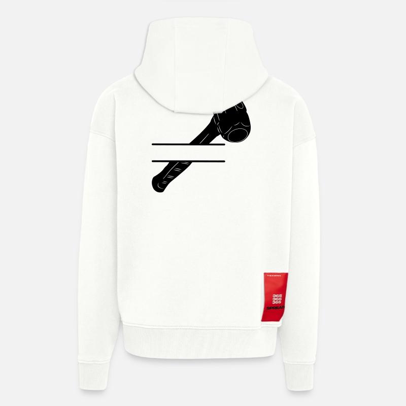 Hammermonogramm zum Abbruch - Zip Hoodie - made by SPREAD - OFF WHITE