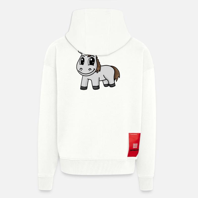 Cheval - Veste à capuche bio épaisse oversize fabriqué en UE - OFF WHITE