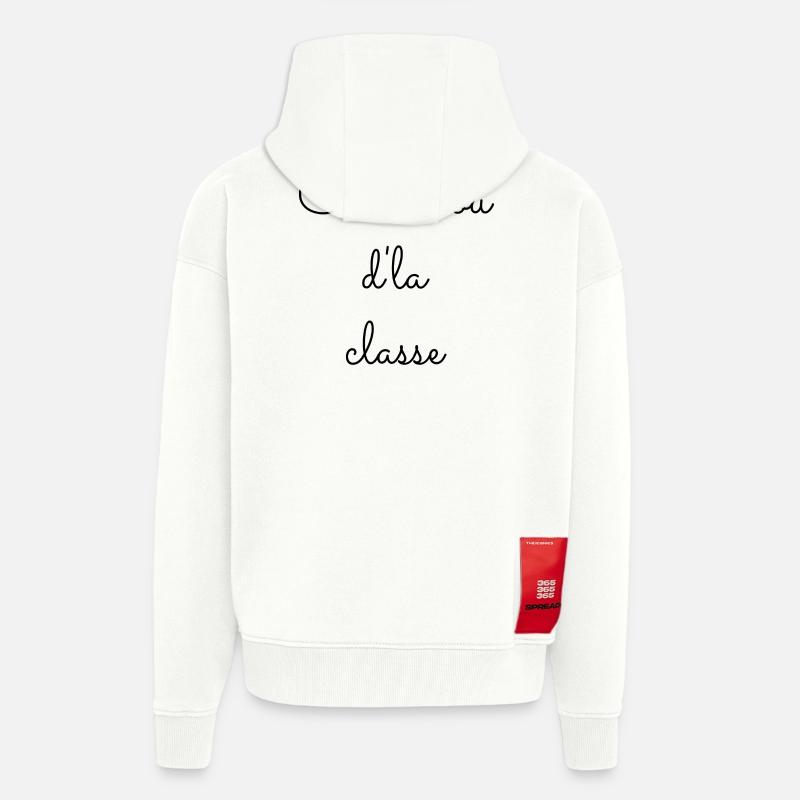 Chouchou d la classe - Veste à capuche bio épaisse oversize fabriqué en UE - OFF WHITE