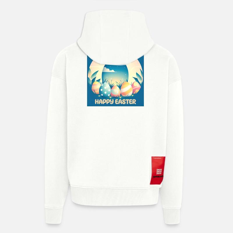 Happy Easter, Easter Egg - Zip Hoodie - made by SPREAD - OFF WHITE