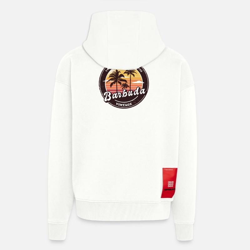 Barbuda Palmen Design - Zip Hoodie - made by SPREAD - OFF WHITE