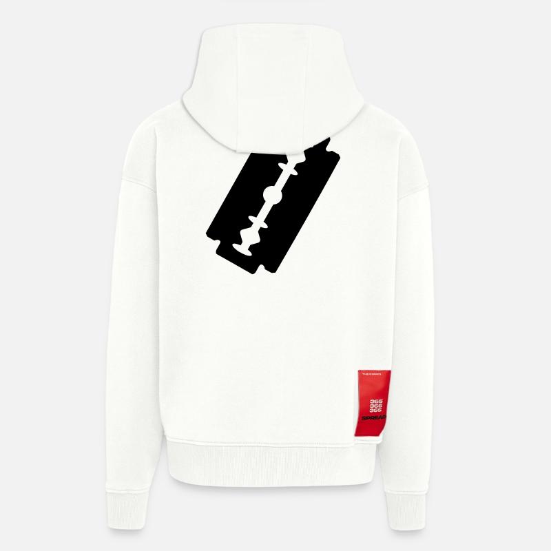Logo razor blade. - Zip Hoodie - made by SPREAD - OFF WHITE