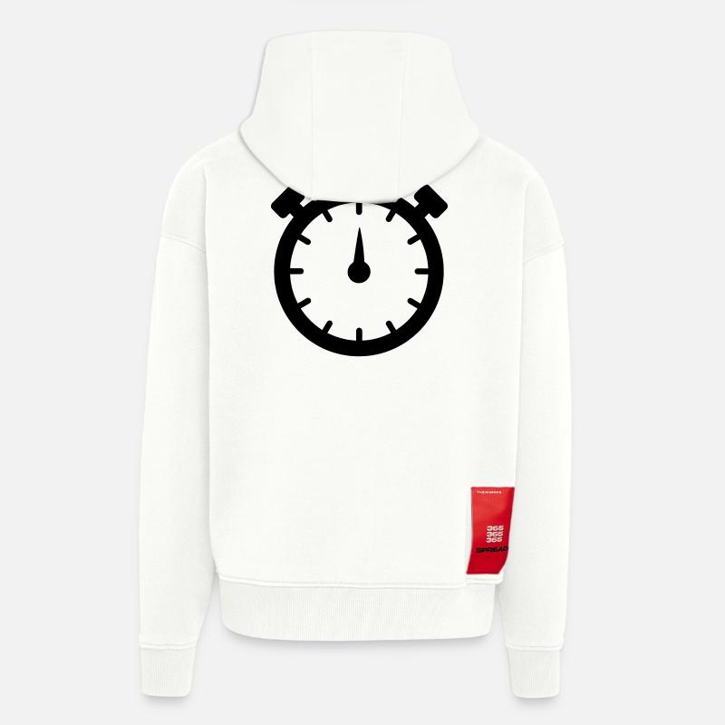 Stoppuhr 2 - Zip Hoodie - made by SPREAD - OFF WHITE