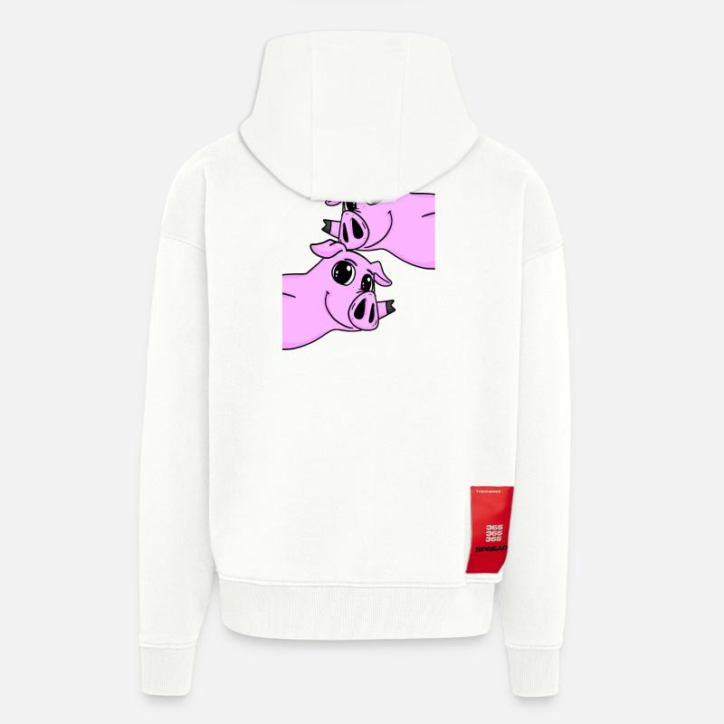Cochons - Veste à capuche bio épaisse oversize fabriqué en UE - OFF WHITE