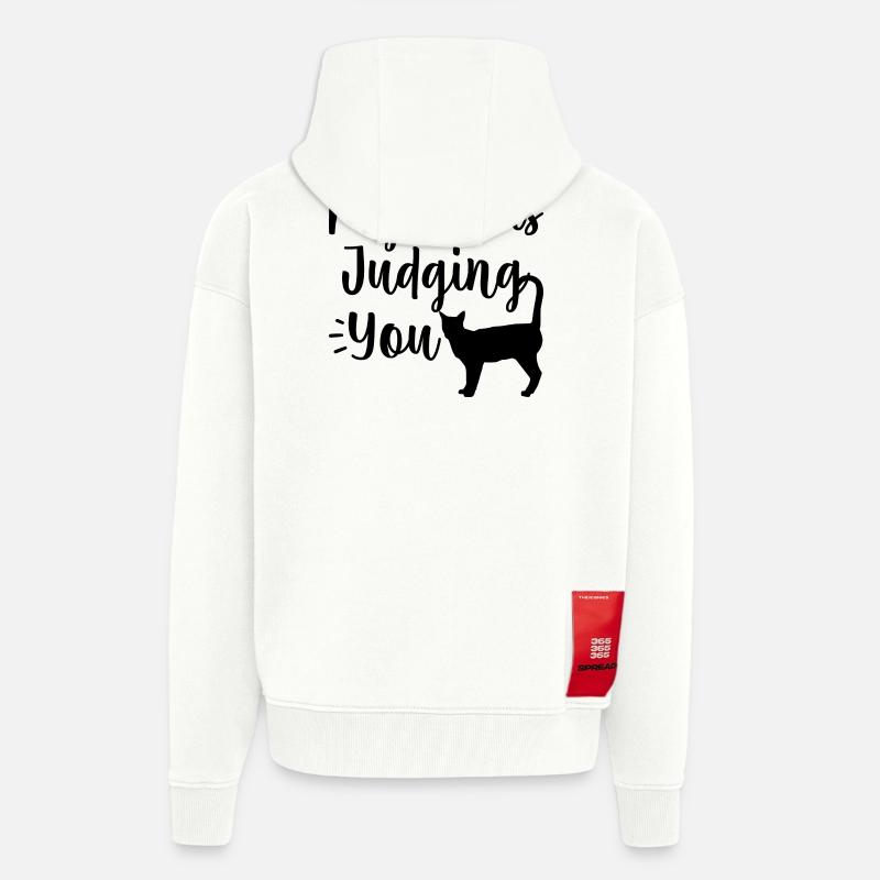 Drôle de chat - Veste à capuche bio épaisse oversize fabriqué en UE - OFF WHITE