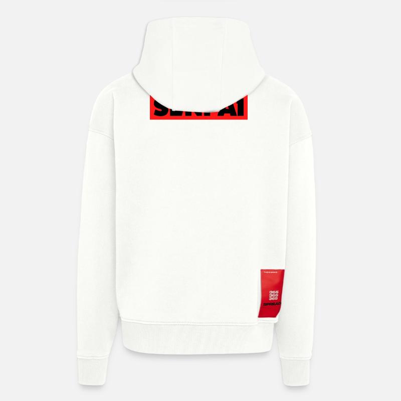 Anime Senpai Manga Statement Animation Mangastyle - Zip Hoodie - made by SPREAD - OFF WHITE