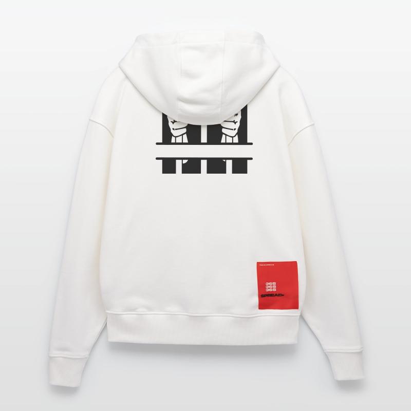 Zwei Fäuste hinter Gittern und Leerzeichen Zip Hoodie - made by SPREAD