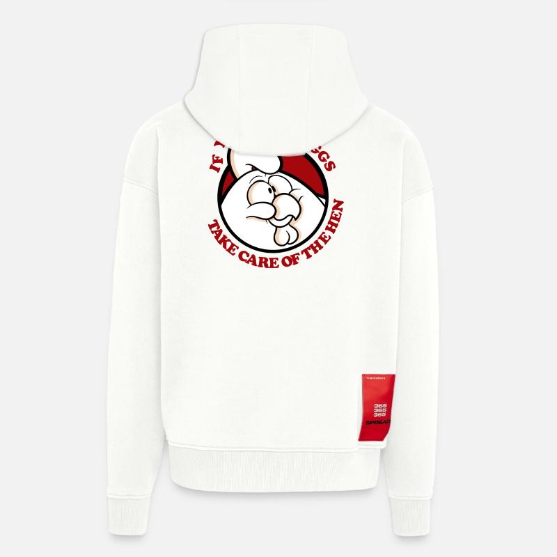 T c der Henne 2 - Zip Hoodie - made by SPREAD - OFF WHITE