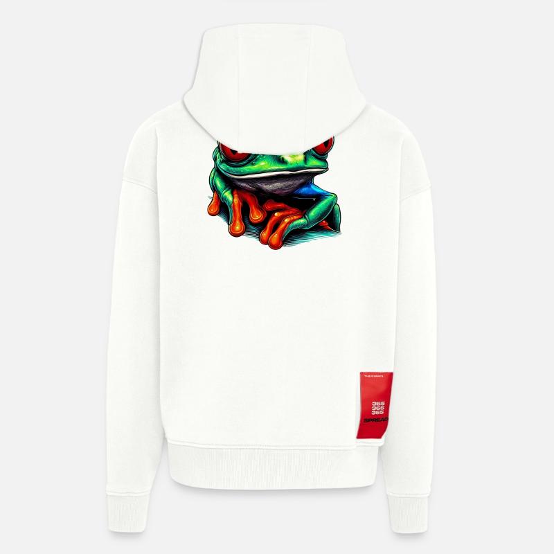 Rotäugiger Laubfrosch - Zip Hoodie - made by SPREAD - OFF WHITE
