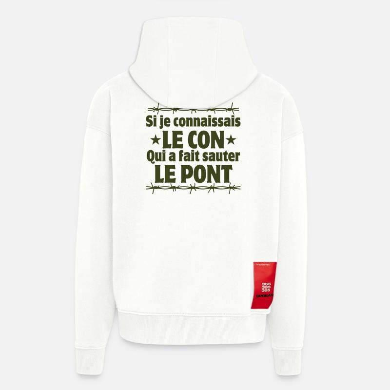 7ème compagnie, septième compagnie, Chaudard - Veste à capuche bio épaisse oversize fabriqué en UE - OFF WHITE