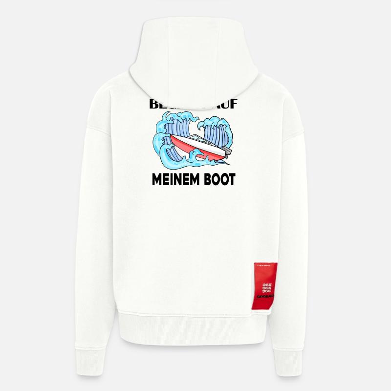 Urlaub Boot Spruch - Zip Hoodie - made by SPREAD - OFF WHITE