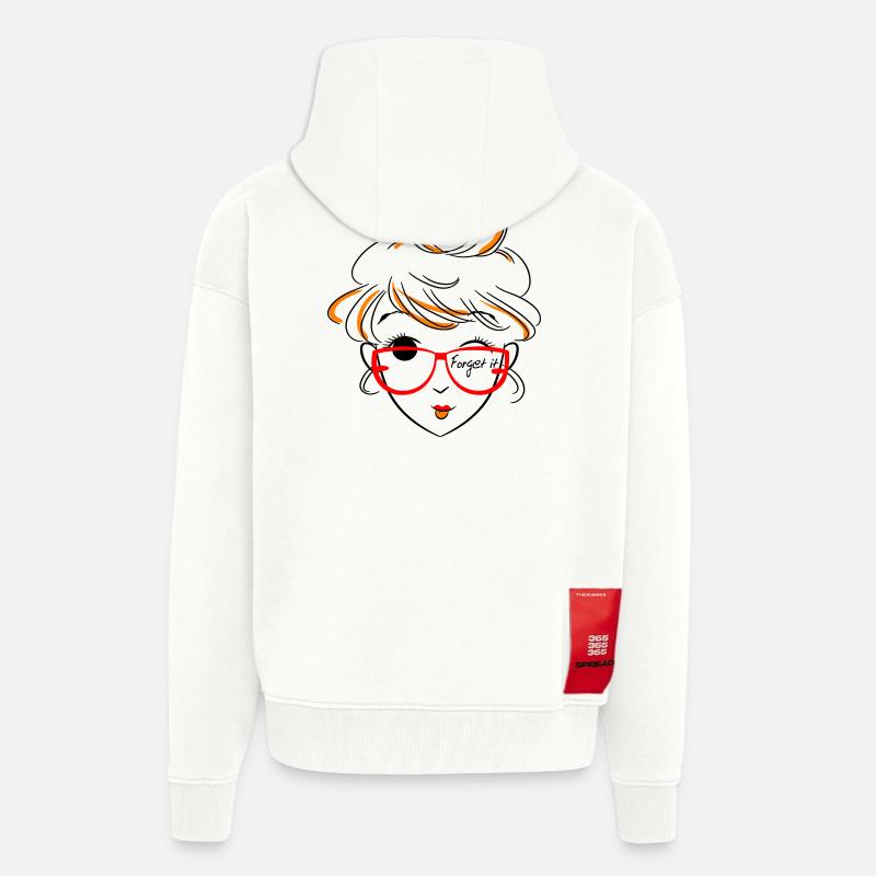 Fille, oublie ça - Veste à capuche bio épaisse oversize fabriqué en UE - OFF WHITE