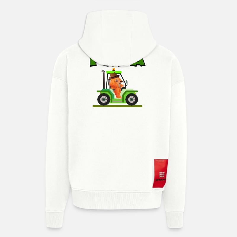 Bauer Vater Traktor - Zip Hoodie - made by SPREAD - OFF WHITE