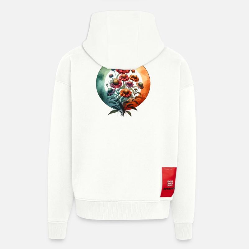 Helenium gezeichnet - Zip Hoodie - made by SPREAD - OFF WHITE