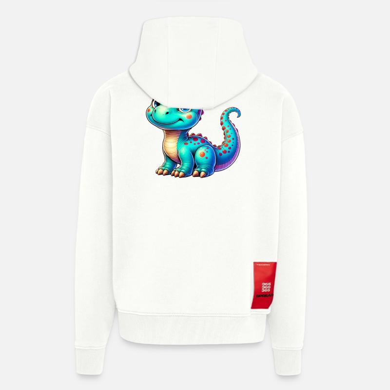 Dinosaurier - Zip Hoodie - made by SPREAD - OFF WHITE