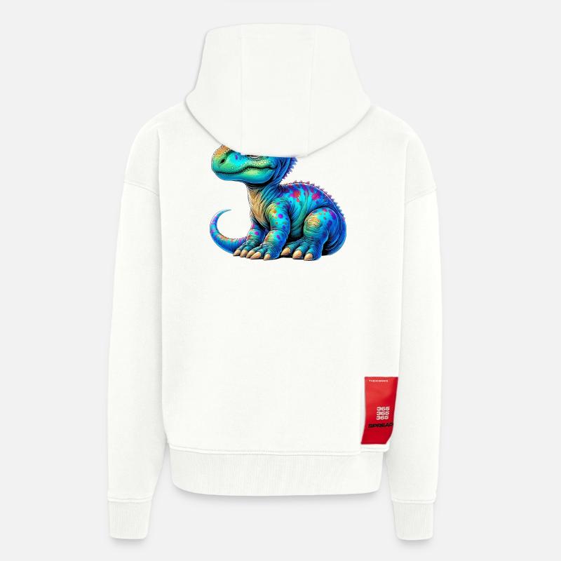 Dinosaurier - Zip Hoodie - made by SPREAD - OFF WHITE