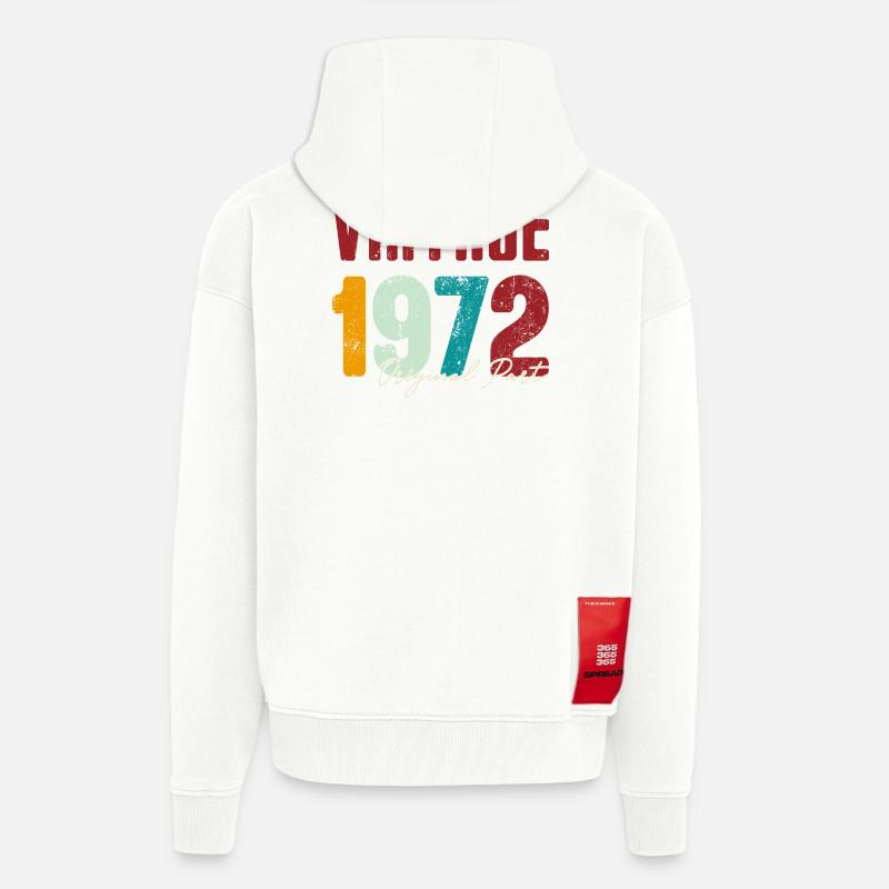 Millésime 1972 Partie originale - Veste à capuche bio épaisse oversize fabriqué en UE - OFF WHITE
