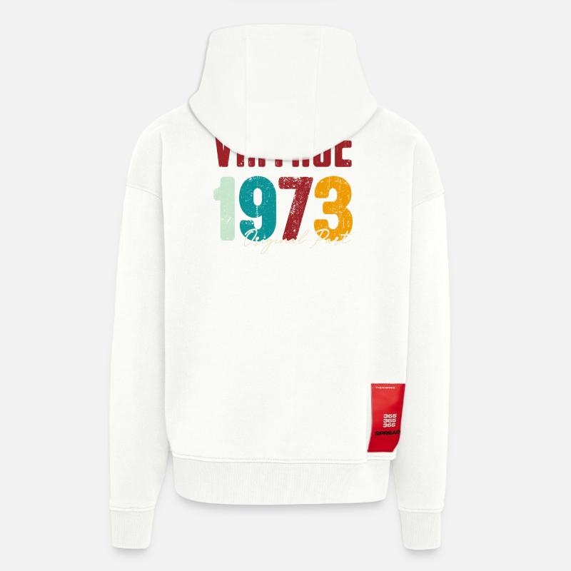 Millésime 1973 Partie originale - Veste à capuche bio épaisse oversize fabriqué en UE - OFF WHITE