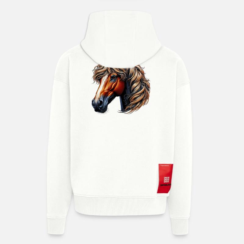 Pferd - Zip Hoodie - made by SPREAD - OFF WHITE