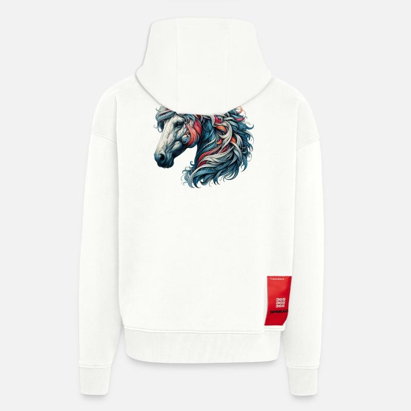 Pferd - Zip Hoodie - made by SPREAD - OFF WHITE