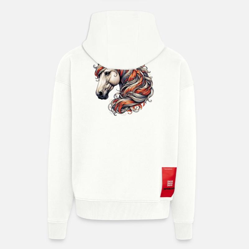 Pferd - Zip Hoodie - made by SPREAD - OFF WHITE