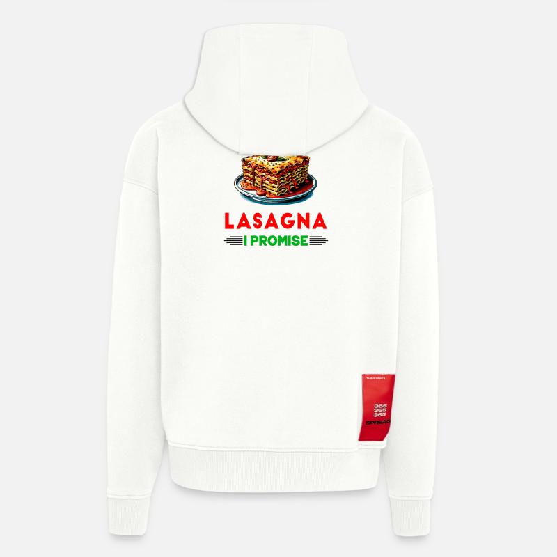 Nur noch eine Lasagne, versprochen - Zip Hoodie - made by SPREAD - OFF WHITE