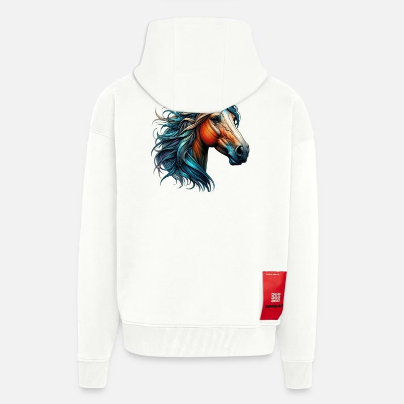 Pferd - Zip Hoodie - made by SPREAD - OFF WHITE