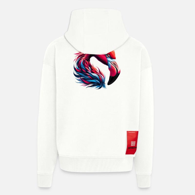 Flamant - Veste à capuche bio épaisse oversize fabriqué en UE - OFF WHITE