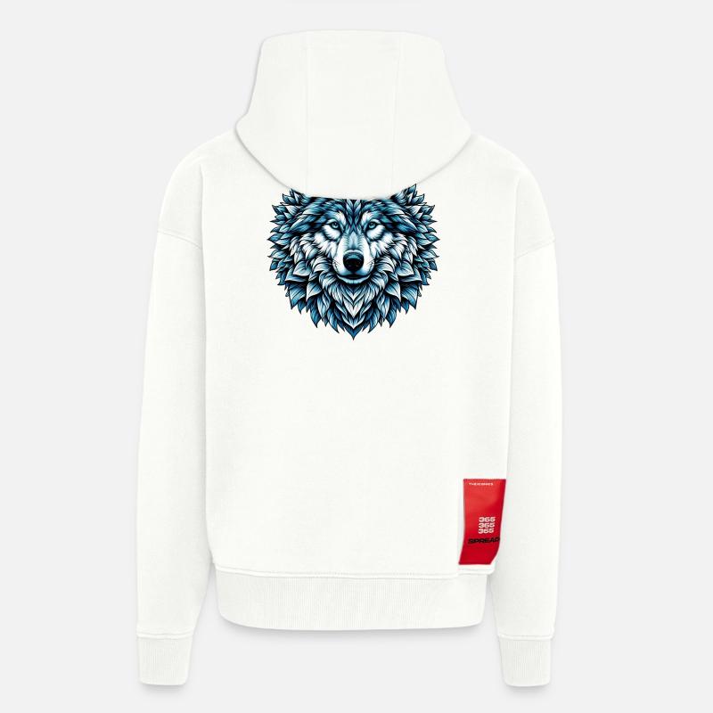 Loup - Veste à capuche bio épaisse oversize fabriqué en UE - OFF WHITE