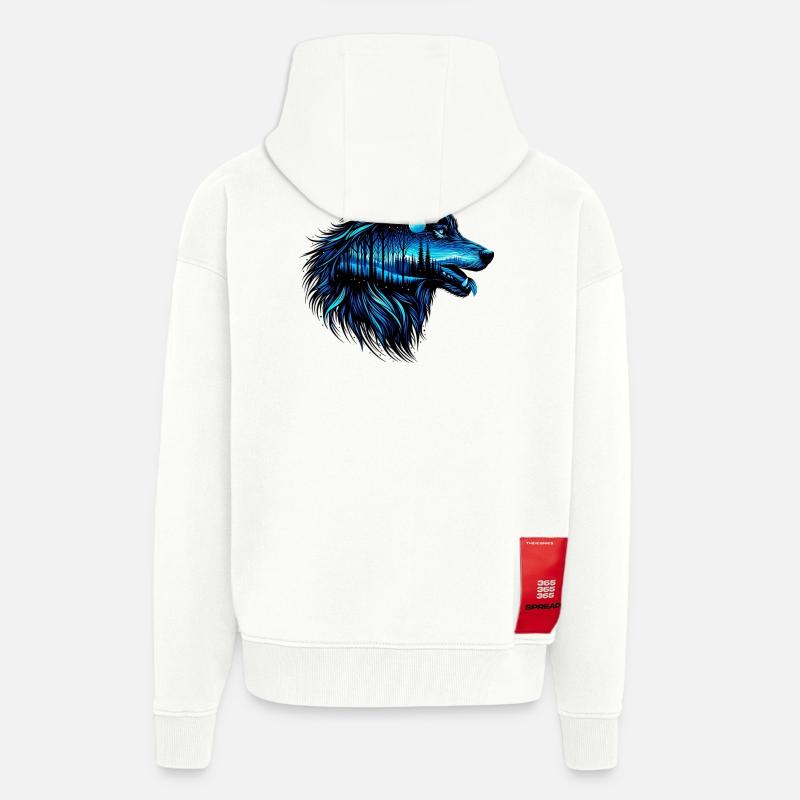 Loup - Veste à capuche bio épaisse oversize fabriqué en UE - OFF WHITE