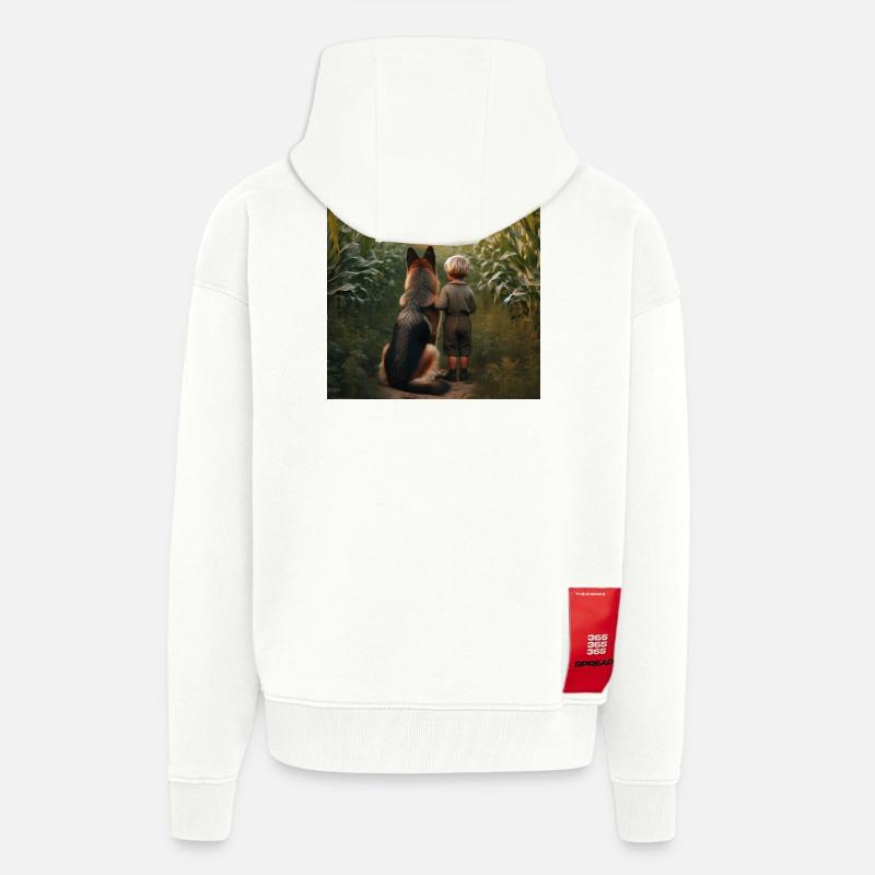 Deutscher Schäferhund Kunst - Zip Hoodie - made by SPREAD - OFF WHITE